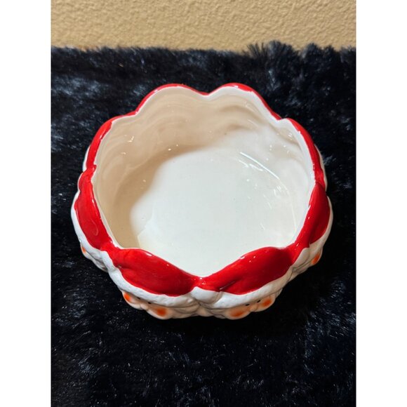 Royal Norfolk Ceramic Santa Claus Candy Dish Decorative Bowl 6" Round - Picture 2 of 5